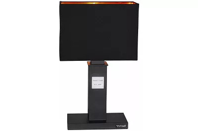 9895 - 112522 - Lampe à poser design à LED en tissu et métal noir mat H56