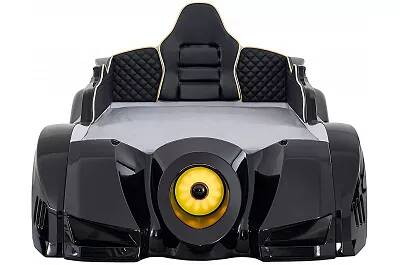 Lit voiture Batmobile full LED noir avec appuie tête noir