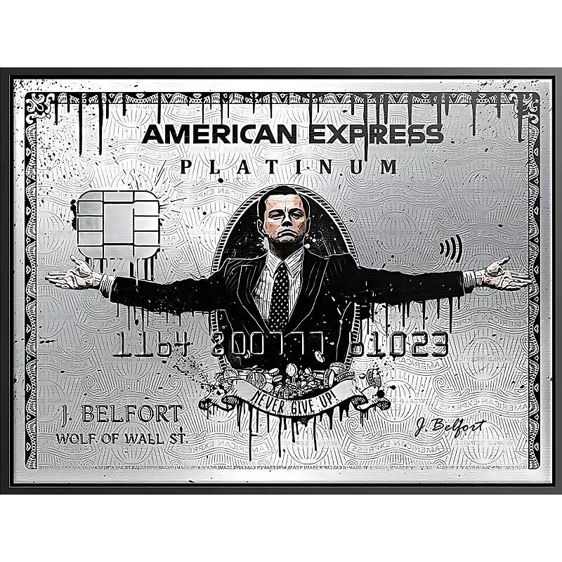 Tableau sur toile American Express Platinum noir