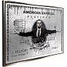Tableau sur toile American Express Platinum doré antique