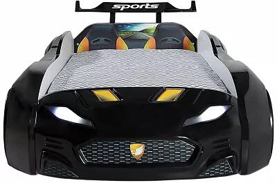 Lit voiture de sport Forza noir full LED et Bluetooth