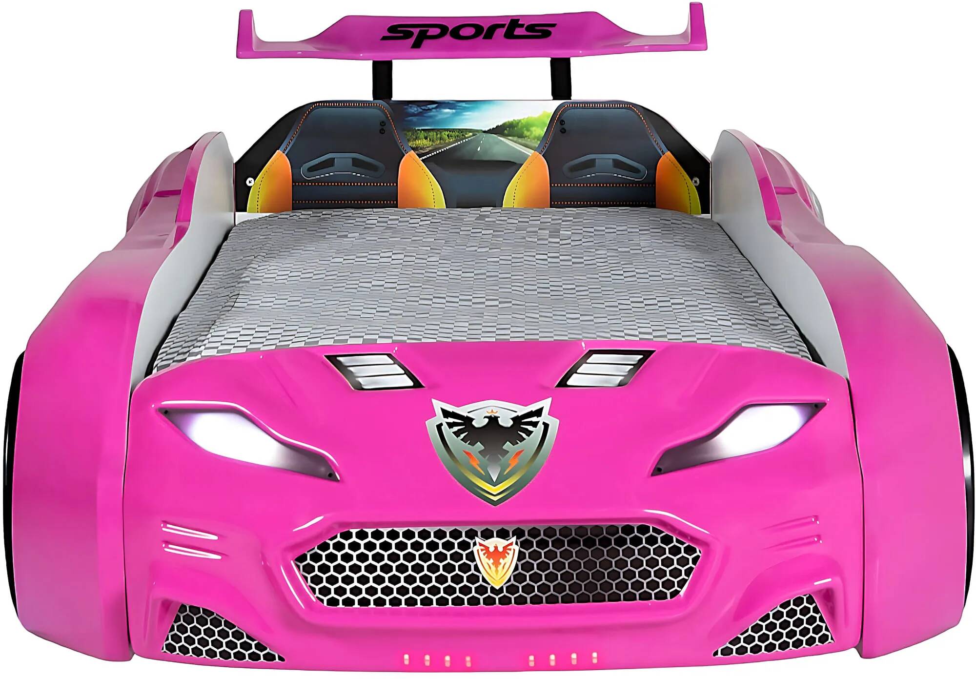 Lit voiture de sport Forza rose full LED et Bluetooth