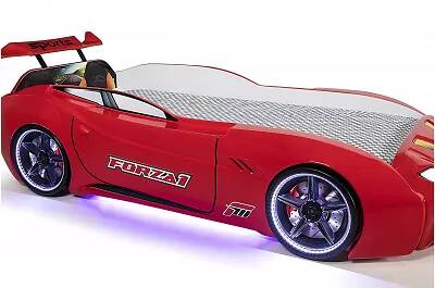 Lit voiture de sport Forza rouge full LED et Bluetooth
