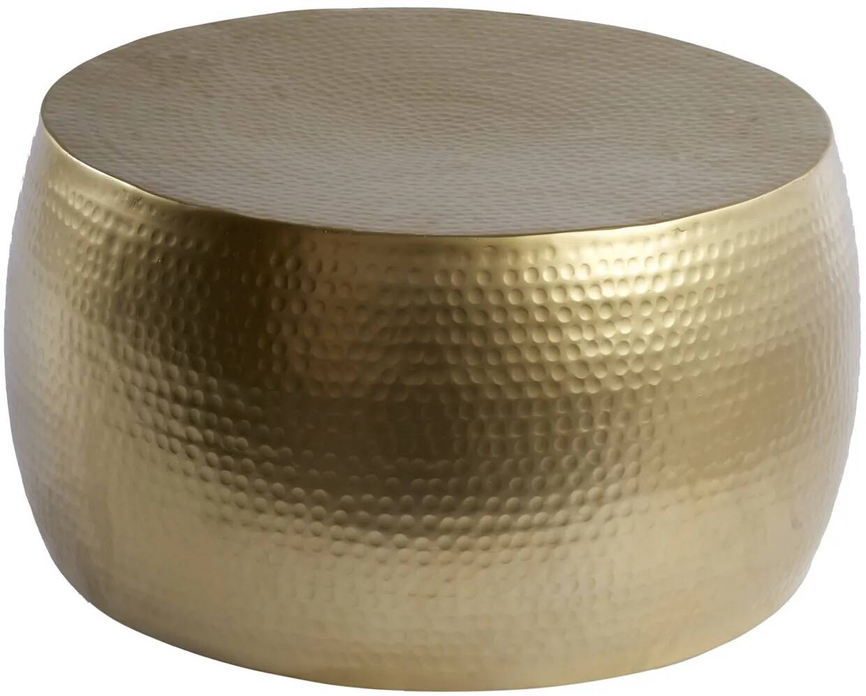 Table basse design en aluminium doré Ø60