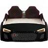 Lit voiture de sport R8 noir full LED avec double appuie tête et Bluetooth
