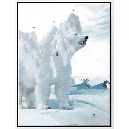 Tableau sur toile Glacier Ours Polaire blanc
