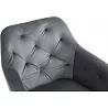 Chaise pivotante en velours capitonné gris