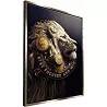 Tableau sur toile Bitcoin Lion doré antique