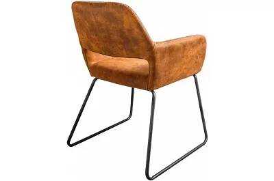 Set de 2 chaises en microfibre marron antique