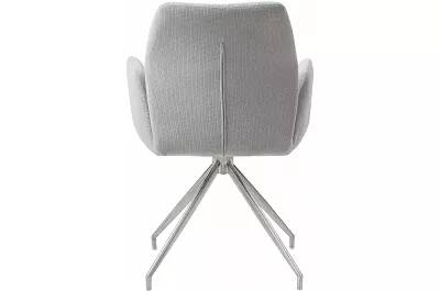 Chaise pivotante en tissu texturé gris clair