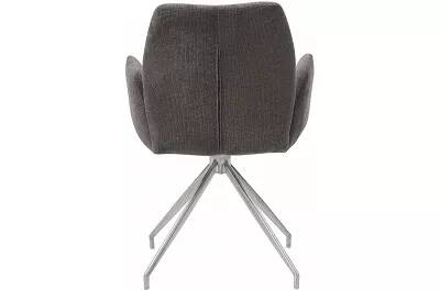 Chaise pivotante en tissu texturé gris foncé