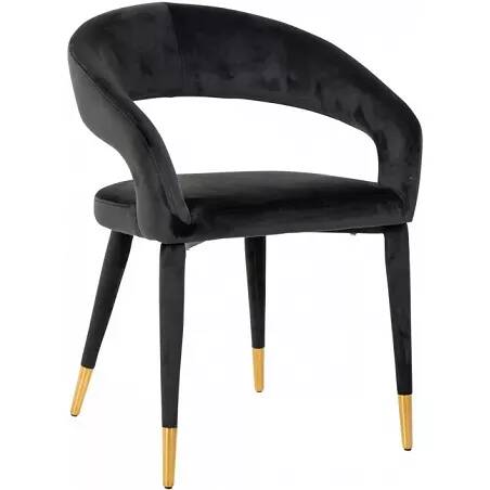 Chaise en velours anthracite