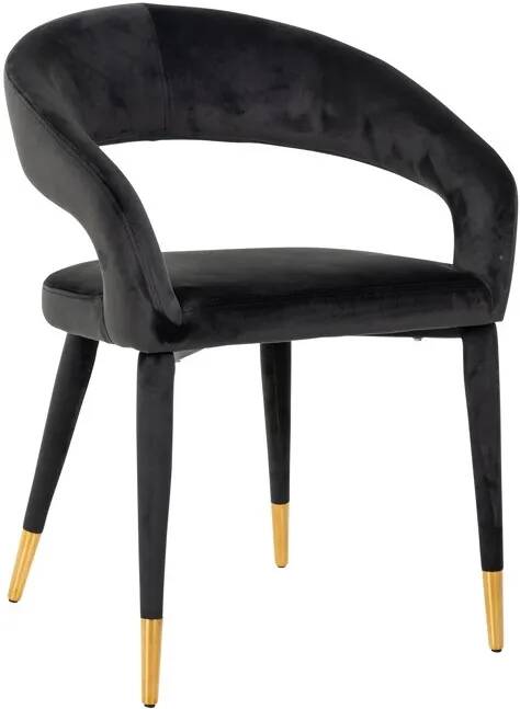 Chaise en velours anthracite