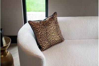 Canapé design en chenille blanc furry