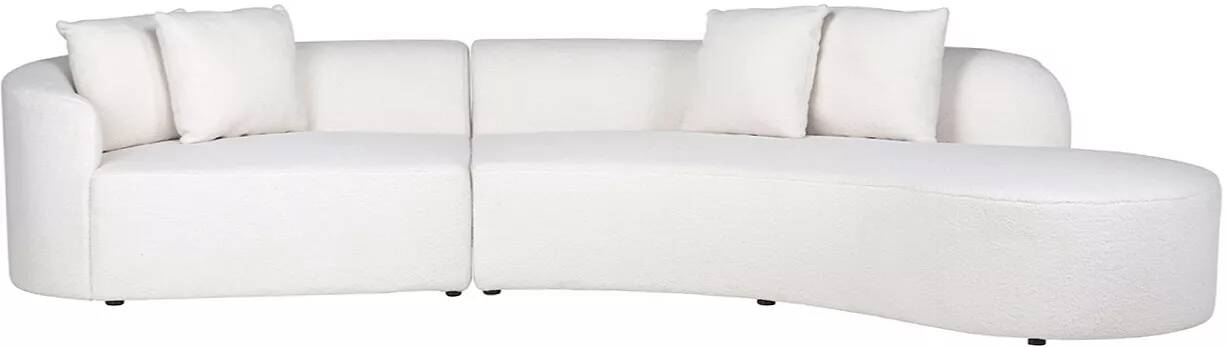 Canapé design en chenille blanc furry