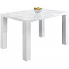 Table de salle à manger design blanc laqué 120x80