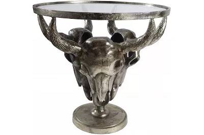 Table basse design en aluminium bronze et verre