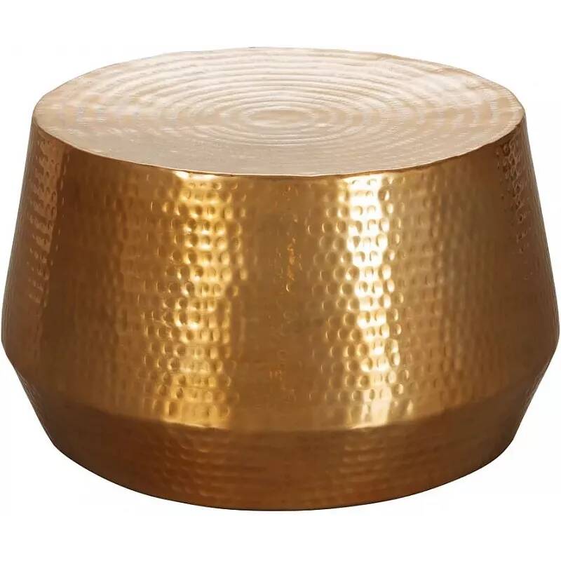Table basse design en aluminium doré Ø60