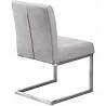 Chaise en microfibre matelassé gris clair vintage