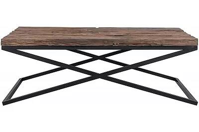 Table basse en bois recyclé et acier noir