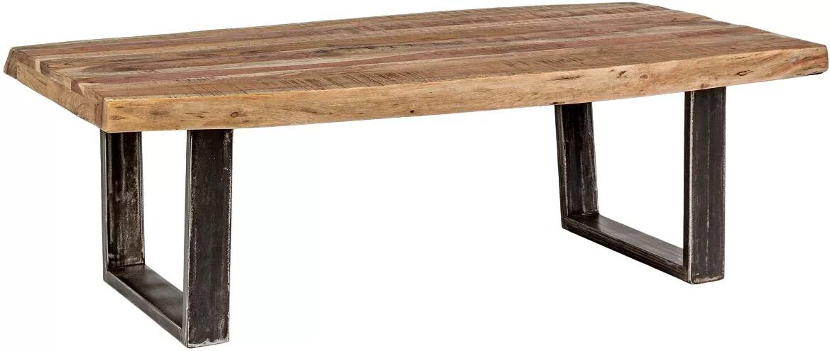 Table basse design en bois acacia et acier