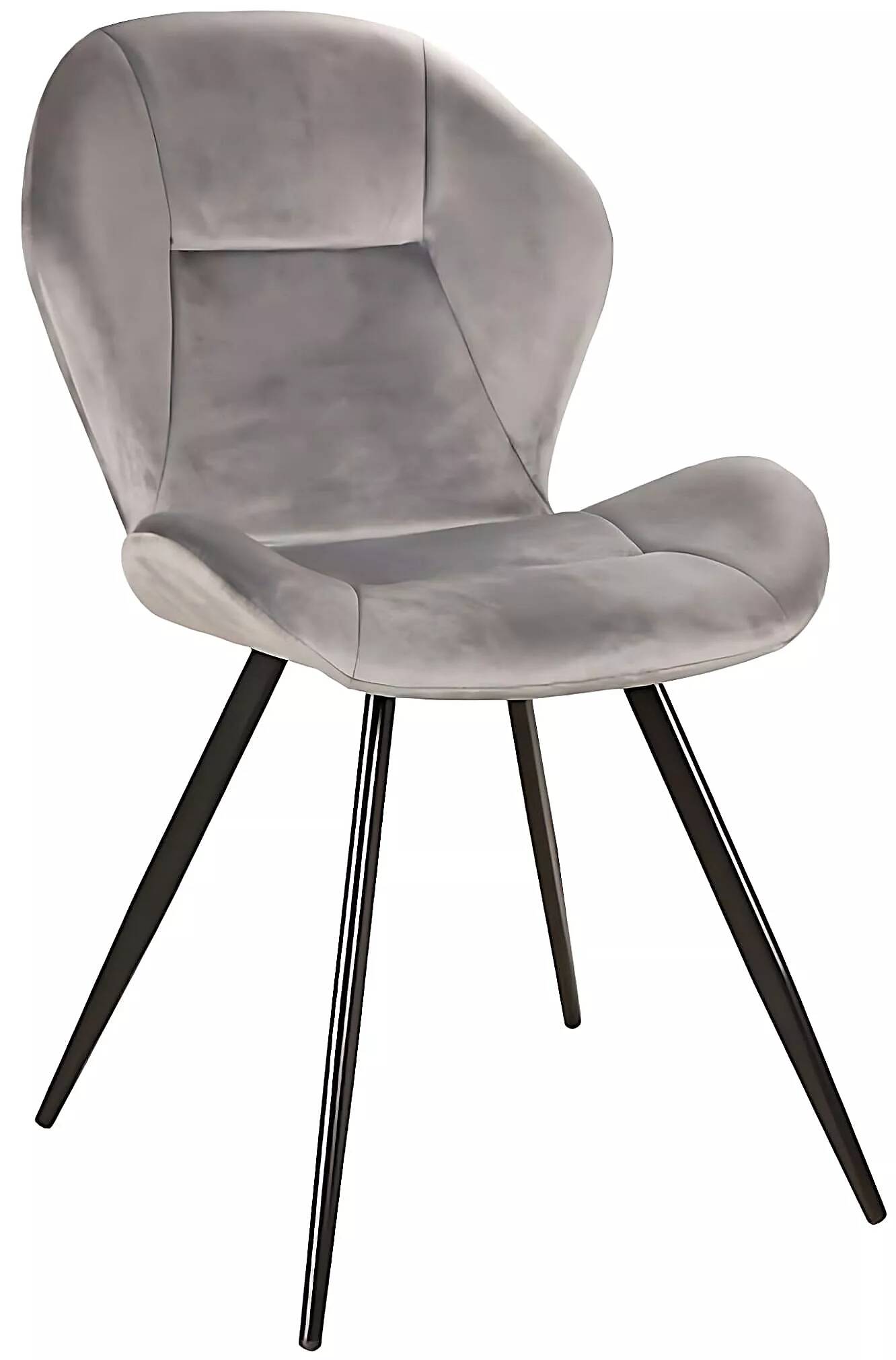Set de 2 chaises en velours gris