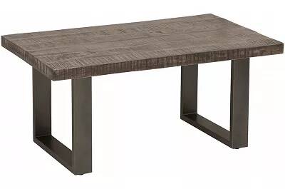 Table basse en bois massif manguier gris