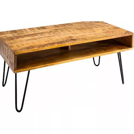 Table basse en bois massif manguier 1 compartiment