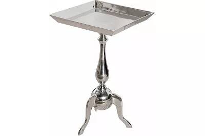 Table d'appoint en aluminium argenté