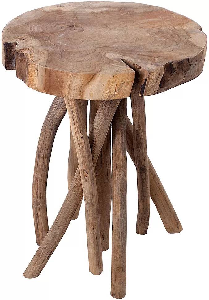 Table d'appoint en bois massif teck
