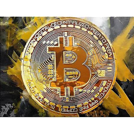 Tableau sur toile Bitcoin Peinture
