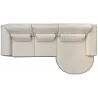 Canapé d'angle 3 places design en chenille blanc