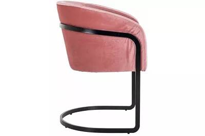 Chaise en velours rose