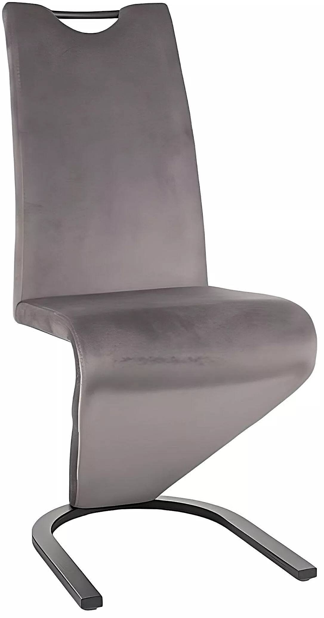 Set de 2 chaises en velours gris