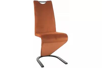 Set de 2 chaises en velours orange