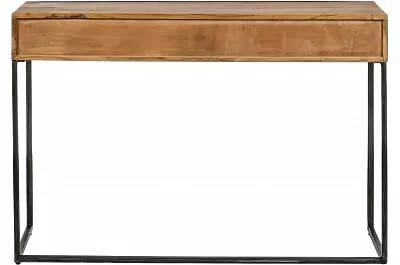 Console en bois massif acacia 3 tiroirs L115