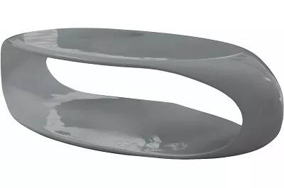 Table basse design en fibre de verre gris laqué L120