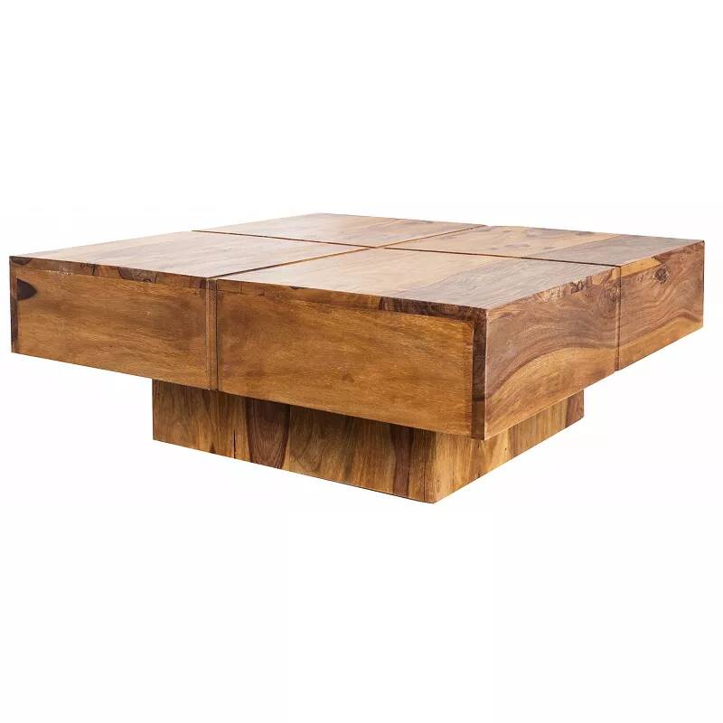 Table basse en bois massif sheesham