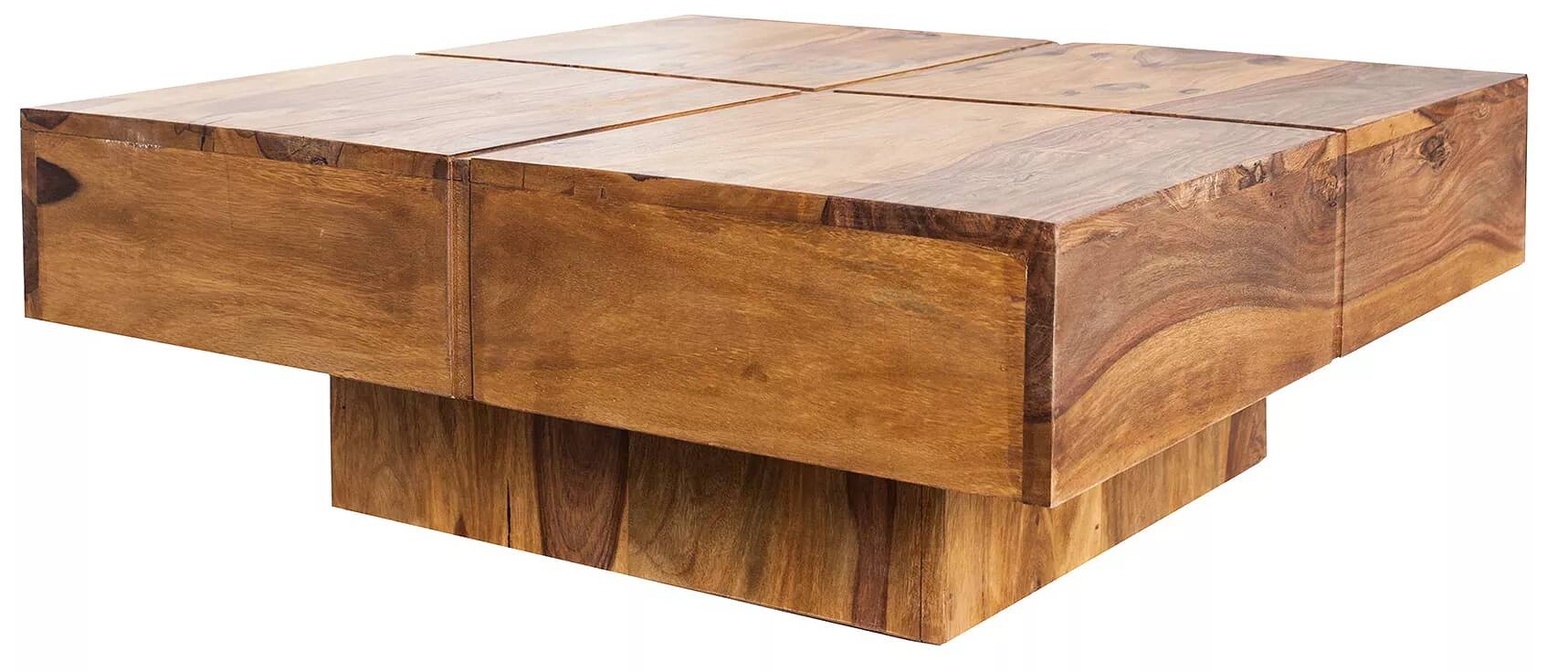 Table basse en bois massif sheesham