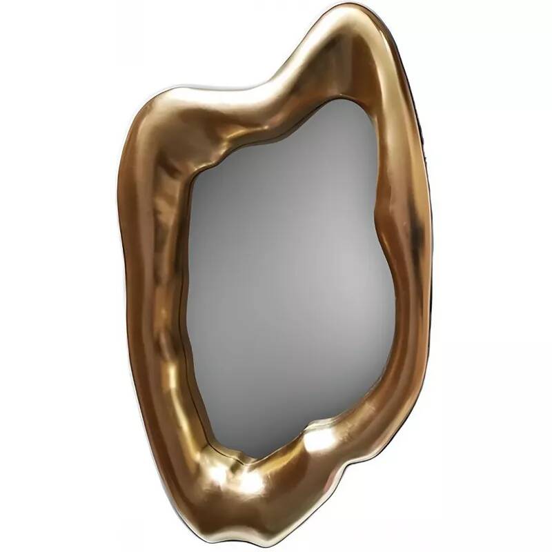 Miroir design en feuilles d'or