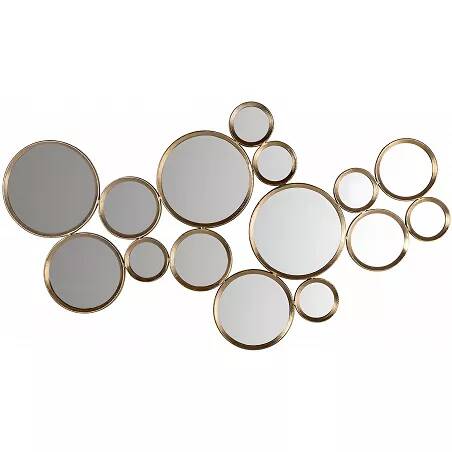 Miroir design en aluminium doré