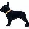 Sculpture design Bulldog noir et doré