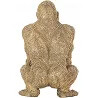 Sculpture design Gorille doré