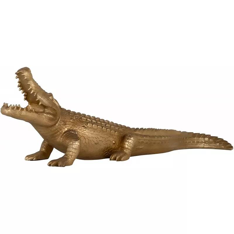 Sculpture design Crocodile doré