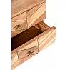 Table de chevet en bois acacia 2 tiroirs