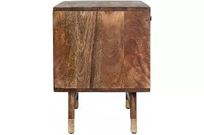 Table de chevet en bois de manguier 2 portes et 2 tiroirs