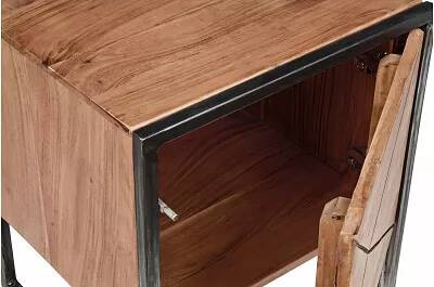 Table de chevet en bois acacia 1 porte