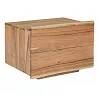 Table de chevet en bois acacia 2 tiroirs