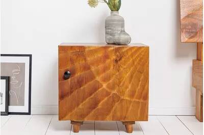 Table de chevet en bois massif manguier 1 porte