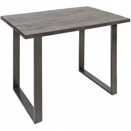 Table de bar en bois massif manguier gris
